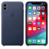 Official Apple iPhone XS Max Leather Case - Midnight Blue 1
