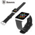 Baseus Apple Watch Premium Genuine Leather Strap - 44mm - Black 1