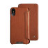 Vaja Wallet Agenda iPhone XS Max Premium Leather Case - Tan 1
