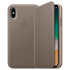 Official Apple iPhone XS Leather Folio Wallet Case - Taupe 1