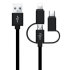 3-in-1 Goji Charging Cable Type-C Lightning & Micro USB Black 1