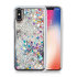 Zizo iPhone Xs Max Case With Moving Free Glitter Slim Fit - Silver 1