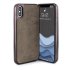 Coque iPhone XS Max Ted Baker ConnecTed – Cuir véritable – Gris choc 1