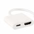 TecPlus 3.1 USB-C to HDMI F Adapter With USB-C Charge Input - White 1