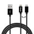 iDroid Universal Micro USB And Lightning Cable - Black 1