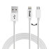 iDroid Universal Micro USB And Lightning Cable - White 1