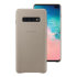Official Samsung Galaxy S10 Plus Leather Cover Case - Grey 1