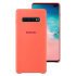 Official Samsung Galaxy S10 Plus Silicone Cover Case - Berry Pink 1