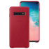 Coque officielle Samsung Galaxy S10 Genuine Leather Cover – Rouge 1