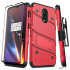 Zizo Bolt OnePlus 6T Tough Case & Screen Protector - Red / Black 1