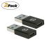 Scosche USB Type-C to USB-A Adapter - Black - 2 Pack 1