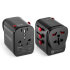 Promate Grounded Travel Adapter World Wide Compatibility - Black 1
