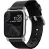 Nomad Apple Watch 44mm / 42mm Black Leather - Silver Hardware 1