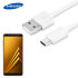 Official Samsung USB-C Galaxy A8 Plus 2018 Fast Charging Cable - White 1
