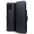 Olixar Carbon Fibre Texture Samsung Galaxy A70 Wallet Case - Black 1