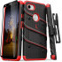 Zizo Bolt Google Pixel 3A Tough Case & Screen Protector - Black/Red 1