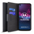 Olixar Leather-Style Motorola One Action Wallet Stand Case - Black 1