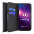 Olixar Leather-Style Motorola One Macro Wallet Stand Case - Black 1
