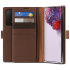VRS Genuine Leather Stand Samsung Galaxy S20 Ultra Folio Case - Brown 1