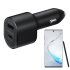 Official Samsung 60W Dual Port PD USB-C Fast Car Charger & Cable - For Samsung Galaxy Note 10 1