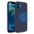 Olixar iPhone 12 MagSafe Compatible Silicone Case - Deep Blue 1