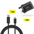 Olixar 18W USB-A Fast Wall Charger & USB-A to C Cable - 1m - Black 1