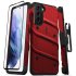 Zizo Bolt Samsung Galaxy S21 Tough Case & Screen Protector - Red 1