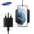 Official Samsung Black Wireless Charging Pad 2 & UK Plug - For Samsung Galaxy S21 Pus 1