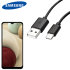 Official Samsung Galaxy A12 USB-C Fast Charging Cable - 1.2m - Black 1