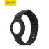 Olixar Apple AirTags Soft Silicone Adjustable Watch Strap - Black 1