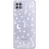 LoveCases Samsung Galaxy A22 4G Gel Case - White Stars & Moons 1