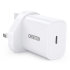 Choetech Power Delivery 20W USB-C Wall Charger - UK Plug - White 1