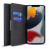 Olixar Leather-Style Wallet Stand Black Case - For iPhone 13 1