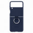 Official Samsung Galaxy Z Flip 3 Silicone Ring Stand Case - Navy 1
