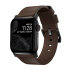 Nomad Apple Watch Series 7 45mm Brown Leather Strap - Black Hardware 1