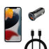 Olixar iPhone 13 Dual 38W Car Charger & 1.5m Lightning Cable 1