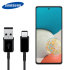 Official USB-C 1.5m Black Charging Cable  - For Samsung Galaxy A53 5G 1