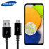 Official Samsung Galaxy A03 1m Micro-USB  Charging Cable - Black 1