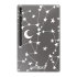 LoveCases Clear Gel Case With White Stars & Moon Pattern - For Samsung Galaxy Tab S8 Ultra 1