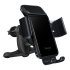 Baseus Smart Solar Powered Wireless Vent Car Phone Mount - Black 1