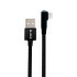 Olixar 1.5m Black USB-A to Lightning Right Angled Braided Cable - For iPhones 1
