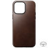 Nomad Horween Leather Rustic Brown Protective Case - For iPhone 14 Pro Max 1