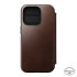 Nomad Horween Leather Modern Folio Rustic Brown Case - For iPhone 14 Pro 1