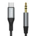 Dudao USB-C To 3.5mm Black/Grey 1m Aux Audio Cable 1