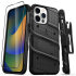 Zizo Bolt Protective Black Case with Kickstand and Screen Protector - For iPhone 14 Pro Max 1