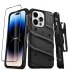 Zizo Bolt Protective Black Case with Kickstand and Screen Protector - For iPhone 14 Pro 1