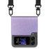Araree Canvas Diary Purple Case With Adjustable Shoulder Strap - For Samsung Galaxy Z Flip4 1