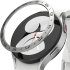 Ringke Stainless Steel Hairline Silver Black Bezel Protector And Styler - For Samsung Galaxy Watch 5 44mm 1