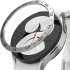 Ringke Stainless Steel Hairline Silver Bezel Protector And Styler - For Samsung Galaxy Watch 4 40mm 1