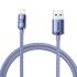Baseus 1.2m Crystal Shine Fast Charging USB To Lightning Cable - Purple 1